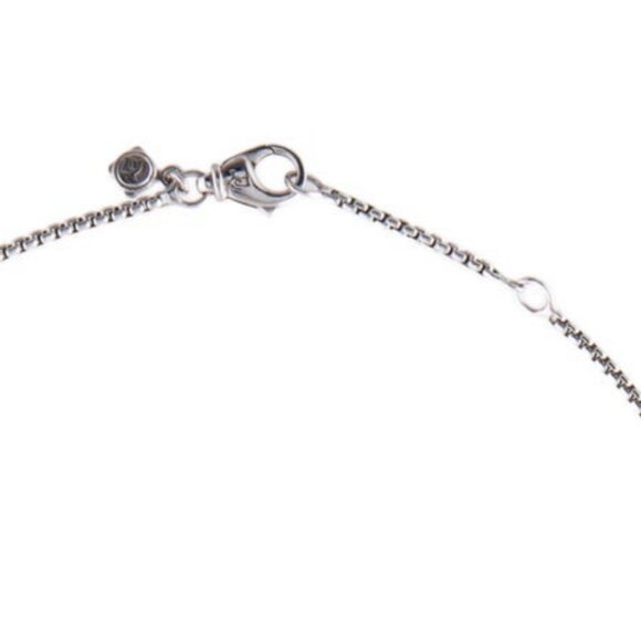 DAVID YURMAN DIAMOND 0.35CTW STERLING SILVER CROSSOVER CROSS PENDANT NECKLACE - Picture 5 of 9